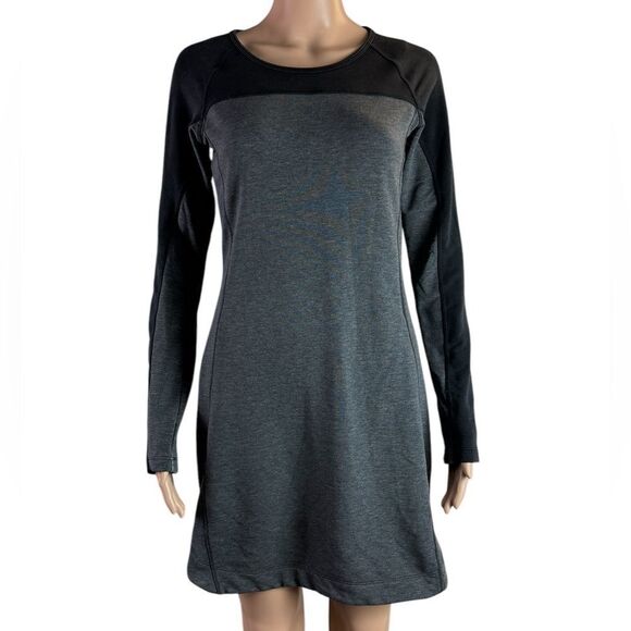 Athleta Gray & Black Color Block Dress - Picture 1 of 8